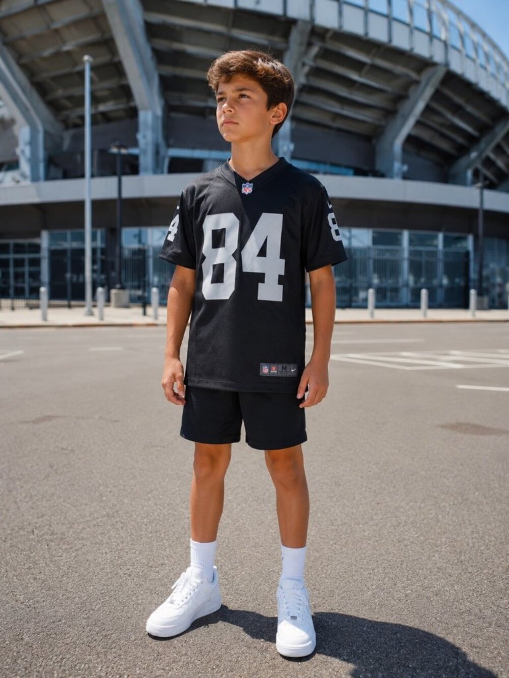 Nike NFL Raiders Antonio Brown #84 Black Jersey Youth M On Field Apparel NWT
